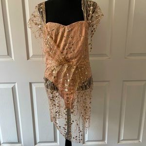 Majestic elegance glitter mini dress